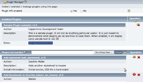 Coppermine Plugin Manager